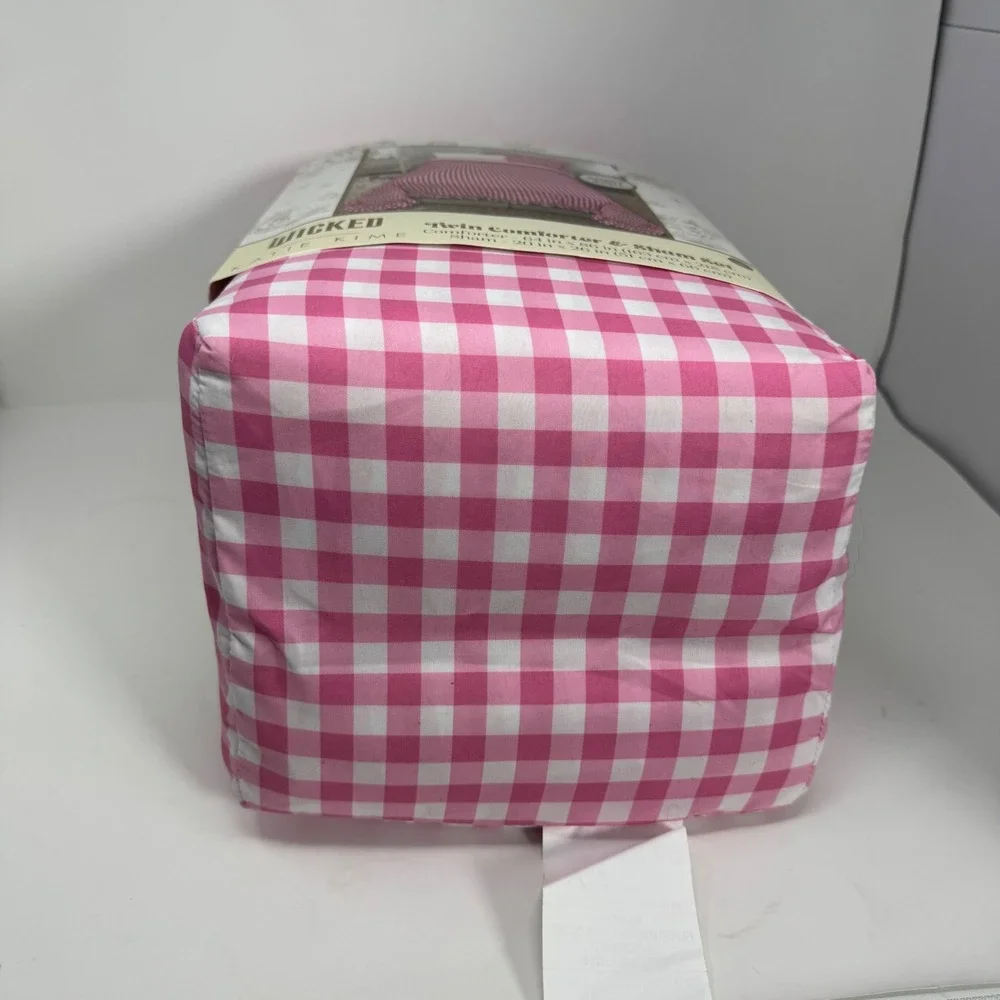Wicked‎ Katie Kime Twin Comforter Sham Set Pink White Gingham Nod to Dorothy NEW